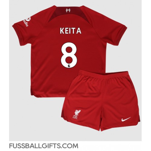 Liverpool Naby Keita #8 Fußballbekleidung Heimtrikot Kinder 2022-23 Kurzarm (+ kurze hosen)